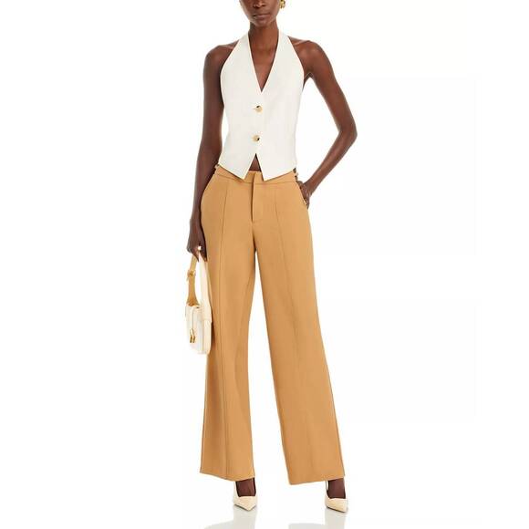 AVEC LES FILLES Pants - NEW AVEC LES FILLES cutout waist wide leg pants in camel
